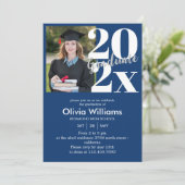 エレガントブルー高校卒業パーティー 招待状 (スタンド正面)