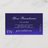 エレガントブ王室のルきらめくダイヤとイニシャル 名刺 (裏面)