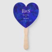 エレガントブ王室のルーシックモダンモノグラム結婚ズ ハンドファン (正面)