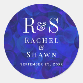 エレガントブ王室のルーシックモダンモノグラム結婚ズ ラウンドシール