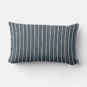 エレガントブ素朴ルーグレイフランスのチキングストライプ ランバークッション (裏面)