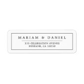 エレガントブ縁どロク・ミニマル差出人住所 ラベル (正面)