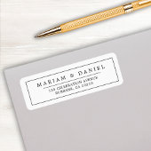 エレガントブ縁どロク・ミニマル差出人住所 ラベル