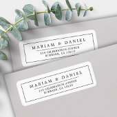 エレガントブ縁どロク・ミニマル差出人住所 ラベル