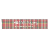 エレガントプカラフルライドクリスマスファミリーホーム ショートテーブルランナー (横)