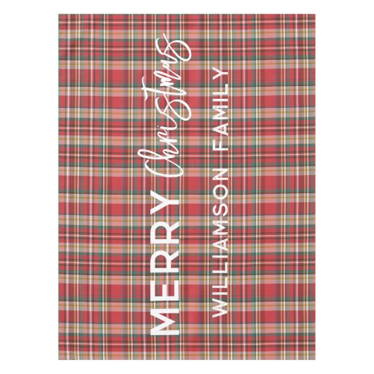 エレガントプカラフルライドクリスマスファミリーホーム テーブルクロス (正面)