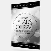 エレガントプラチ結婚ナ70周年 アクリルサイン (傾斜)