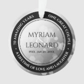 エレガントプラチ結婚ナ70周年 オーナメント (正面)