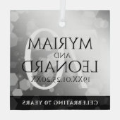 エレガントプラチ結婚ナ70周年 ガラスオーナメント (裏面)