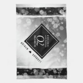 エレガントプラチ結婚ナ70周年 キッチンタオル (縦)