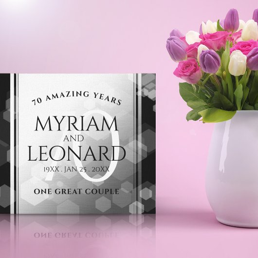 エレガントプラチ結婚ナ70周年 キャンバスプリント