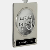 エレガントプラチ結婚ナ70周年 シルバープレートバナーオーナメント (右)