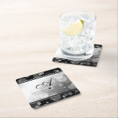 エレガントプラチ結婚ナ70周年 スクエアペーパーコースター (インサイチュ)