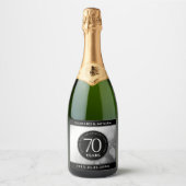 エレガントプラチ結婚ナ70周年 スパークリングワインラベル (正面)