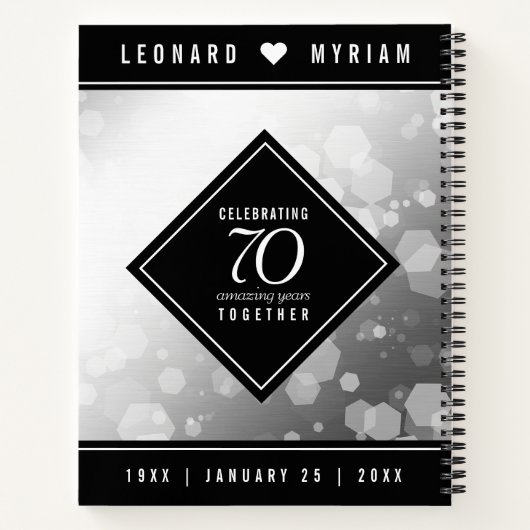 エレガントプラチ結婚ナ70周年 ノートブック (裏面)