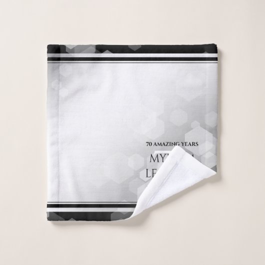 エレガントプラチ結婚ナ70周年 バスタオルセット (ウォッシュタオル)