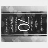 エレガントプラチ結婚ナ70周年 フリースブランケット (正面(横))