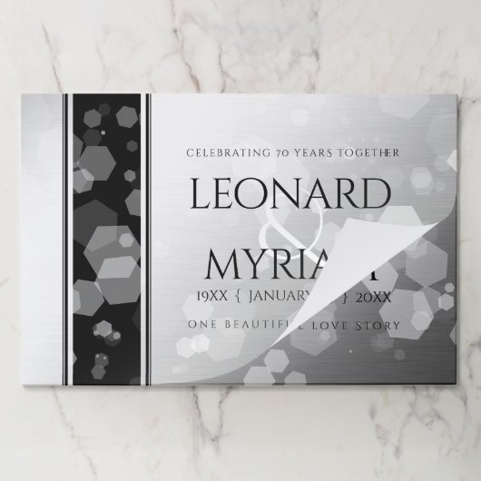 エレガントプラチ結婚ナ70周年 ペーパーパッド (折り畳み)