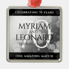 エレガントプラチ結婚ナ70周年 メタルオーナメント