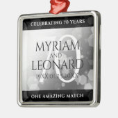 エレガントプラチ結婚ナ70周年 メタルオーナメント (左)