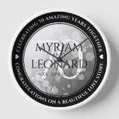 エレガントプラチ結婚ナ70周年 壁時計 (正面)