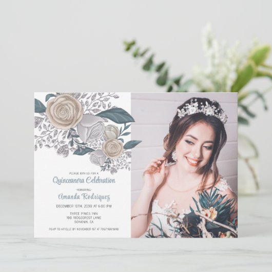 エレガントプリンセス写真キンセアニェラパーティー 招待状 (スタンド正面)