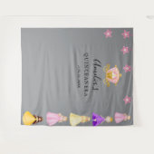 エレガントプリンセス誕生日パーティー タペストリー (正面(横))