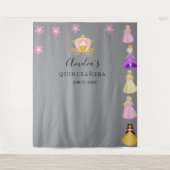 エレガントプリンセス誕生日パーティー タペストリー (正面)