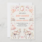 エレガントプリンセス – テーマ別ベビーシャワー招待状 招待状 (正面)