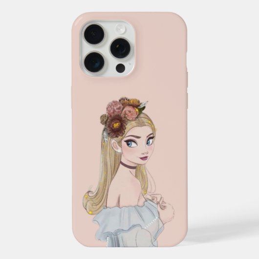 エレガントプリンセスiPhone 15 Proケース iPhoneケース (裏面)