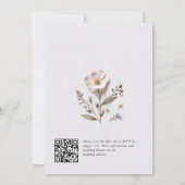 エレガントプリントプレスパステルボホフラワーズ結婚ーズ 招待状 (裏面)
