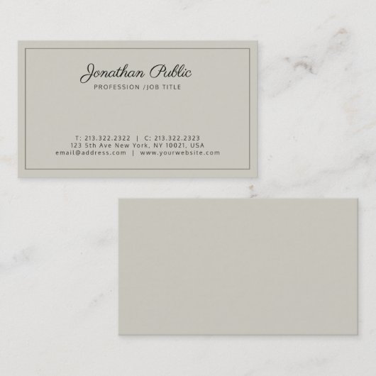 エレガントプレミアムシルクフィニッシュラグジュアリープロフェッショナル 名刺 (正面/裏面)