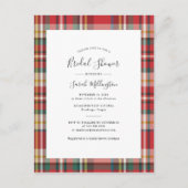 エレガントプレ素朴モダンブライダルシャワー インビテーションポストカード (正面)
