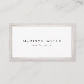 エレガントプロの白と銀縁ど色 名刺 (正面)