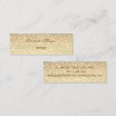 エレガントプロフェッショナルのモダン輝き スキニー名刺 (正面/裏面)