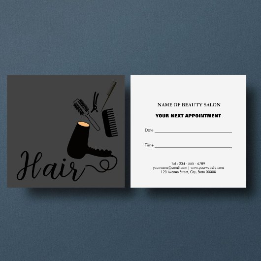 エレガントプロフェッショナルアラームアポイントメントカード スクエア名刺