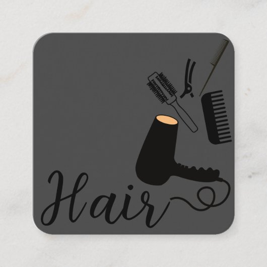 エレガントプロフェッショナルアラームアポイントメントカード スクエア名刺 (正面)