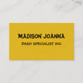 エレガントプロフェッショナルイエローモノグラムミニマリスト 名刺 (正面)