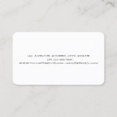 エレガントプロフェッショナルウォーター色ワイングラス 名刺 (裏面)