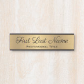 エレガントプロフェッショナルオフィスのドアのサインフェイク金ゴールド サインプレート (正面)