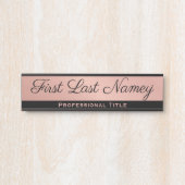 エレガントプロフェッショナルオフィスのドアサインバラ金ゴールド サインプレート (正面)