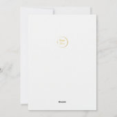 エレガントプロフェッショナルカスタムロゴゴールデンクリスマス シーズンカード (裏面)