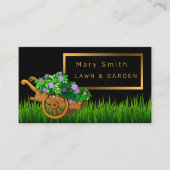 エレガントプロフェッショナルガーデンのテキストの追加 名刺 (正面)