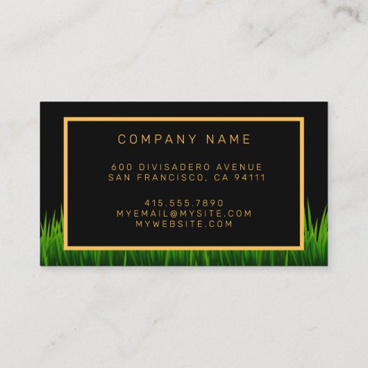 エレガントプロフェッショナルガーデンのテキストの追加 名刺 (裏面)