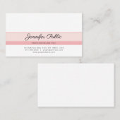 エレガントプロフェッショナルクリエイティブデザインピンクモダン色 名刺 (正面/裏面)