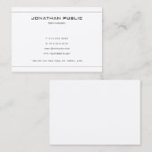 エレガントプロフェッショナルクリーンモダントレンディープレーン 名刺 (正面/裏面)