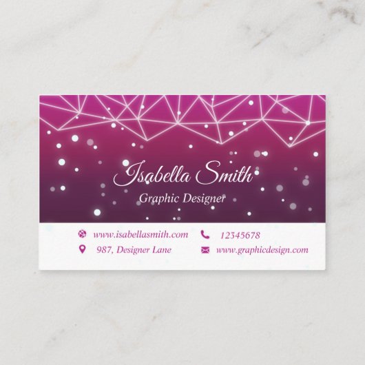 エレガントプロフェッショナルグラフィックデザイナー 名刺 (裏面)