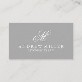 エレガントプロフェッショナルグレイとホワイトモノグラム 名刺