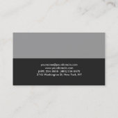 エレガントプロフェッショナルグレイストライプズ名刺 名刺 (裏面)