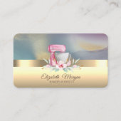 エレガントプロフェッショナルケーキミキサーフラワーベーカリー金ゴールド 名刺 (正面)